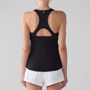 Lululemon Racerback Final Lap Tank Top Black Sleeveless  Size 10